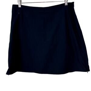 Patagonia Women's Black‎ A-LIne Skort Side Zips Pocket Size 12